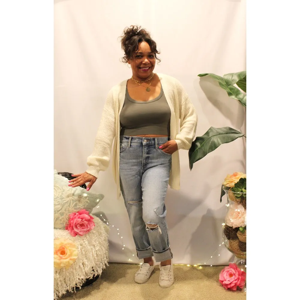 Back Tie Cross Cardigan
