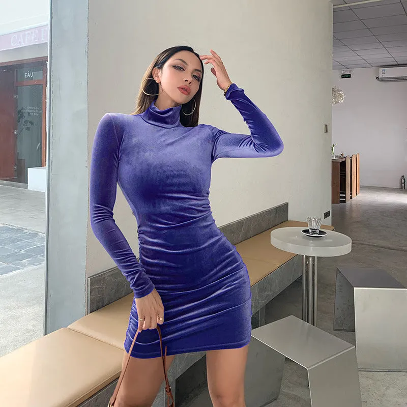 Fashion Women's Long Sleeve Slim Fit Dress Turtleneck, lioness-love