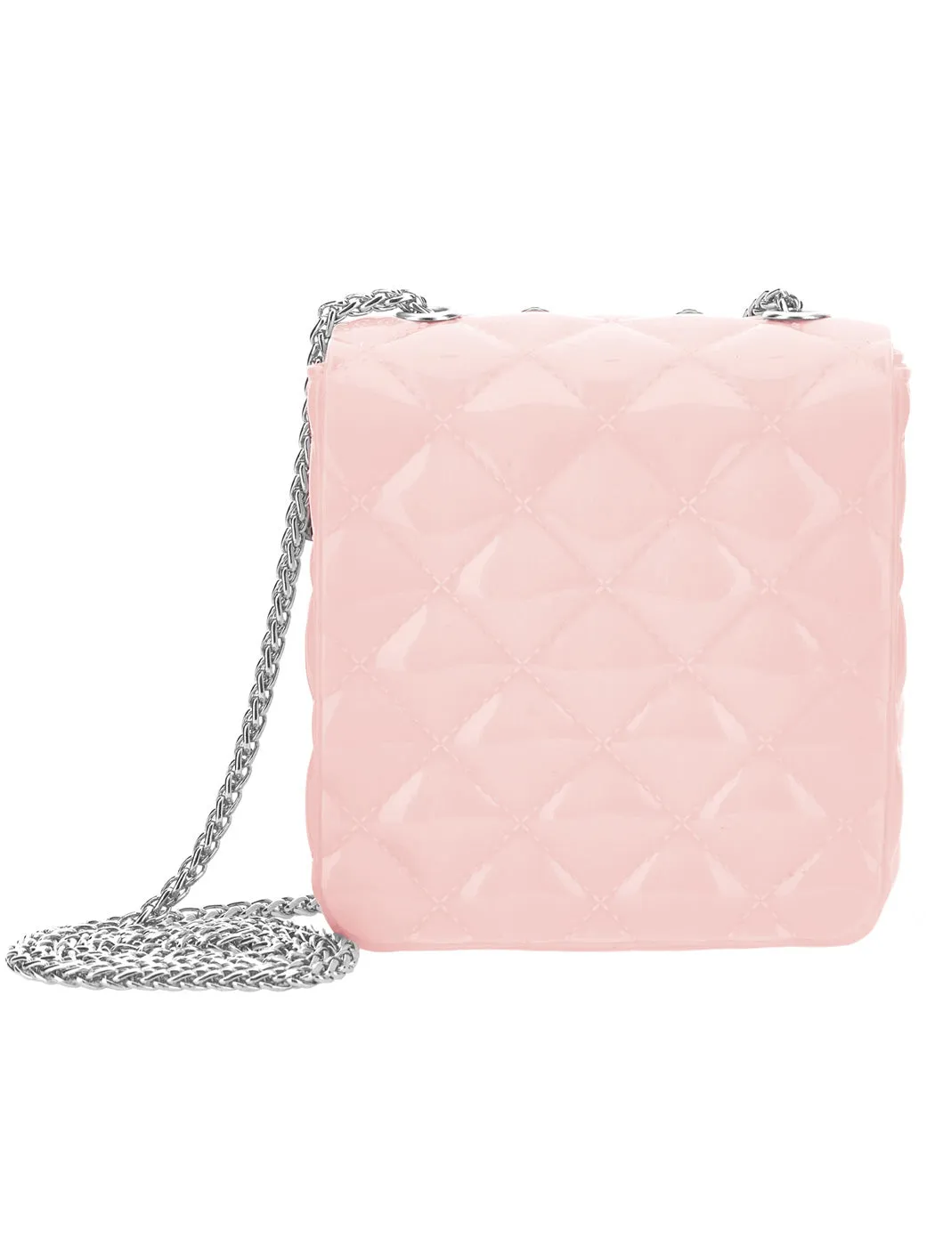 Monnalisa quilted bag with rhinestones-Pink